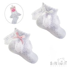 S342: White Lace Ankle Socks (0-12 Months)